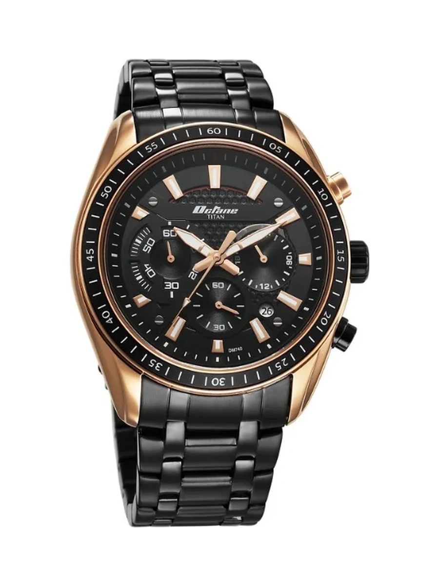 Octane Quartz Chronograph with Date Black Dial