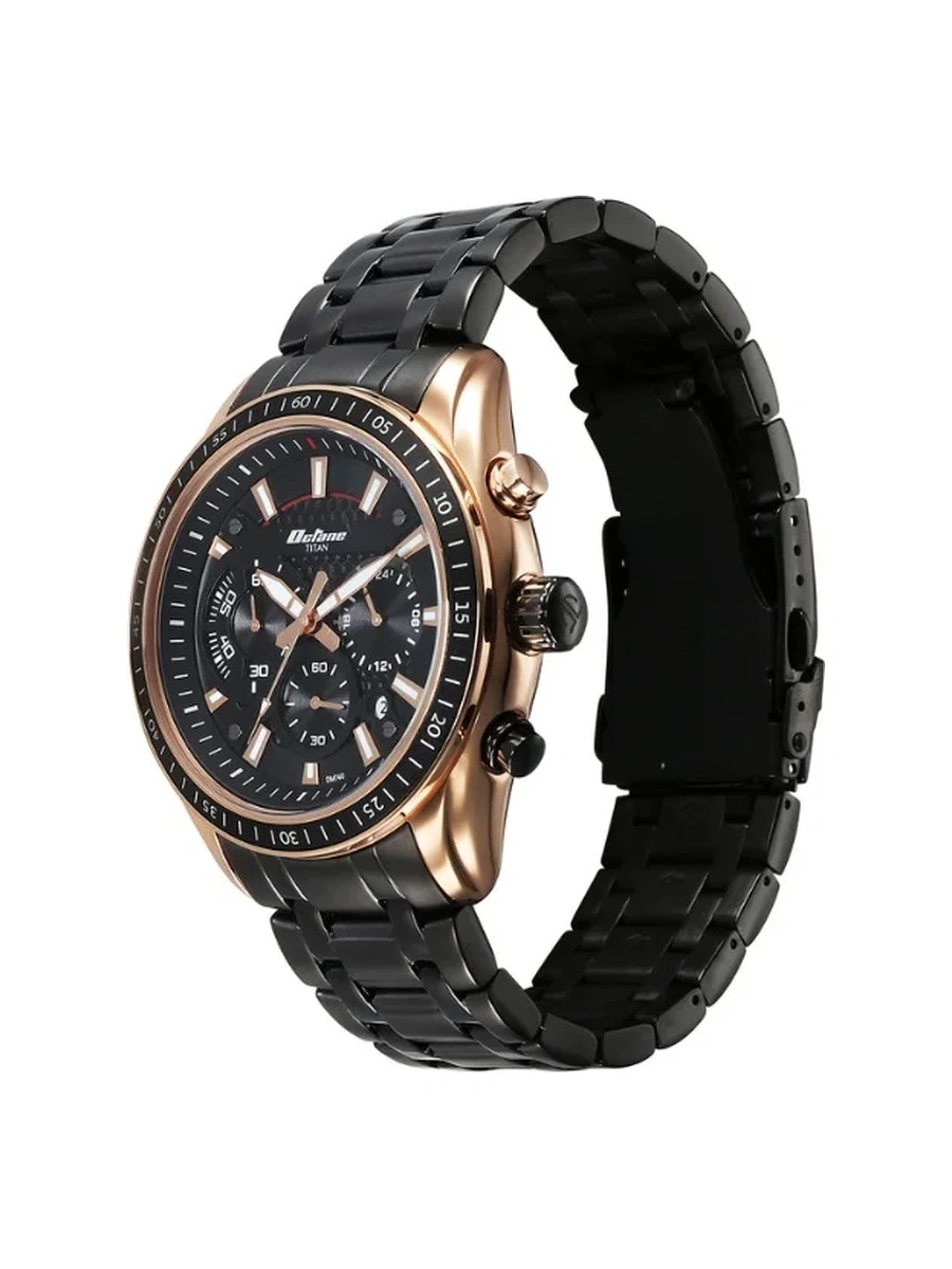 Octane Quartz Chronograph with Date Black Dial