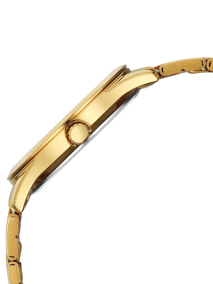 Men Watch Polished Metal Frame with Adjustable Strap
