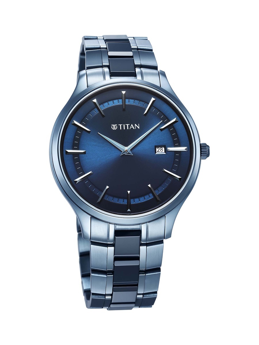 Slim Ceramic Fusion Men Watch with Stainless Steel Ceramic Strap, Quartz Movement, 50M Water Resistance