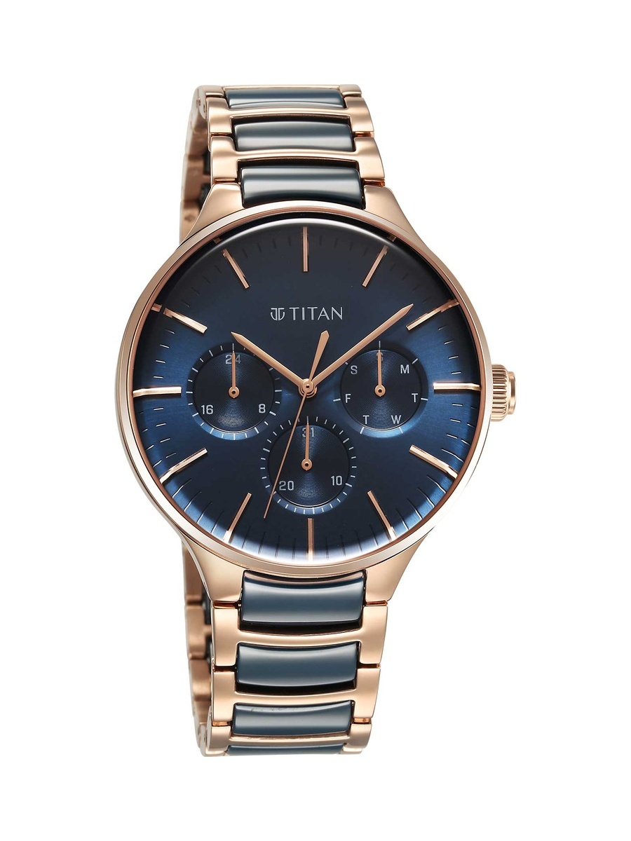 Ceramic Fusion Men Watch with Two-Tone Stainless Steel Ceramic Bracelet, 5 ATM Water Resistant
