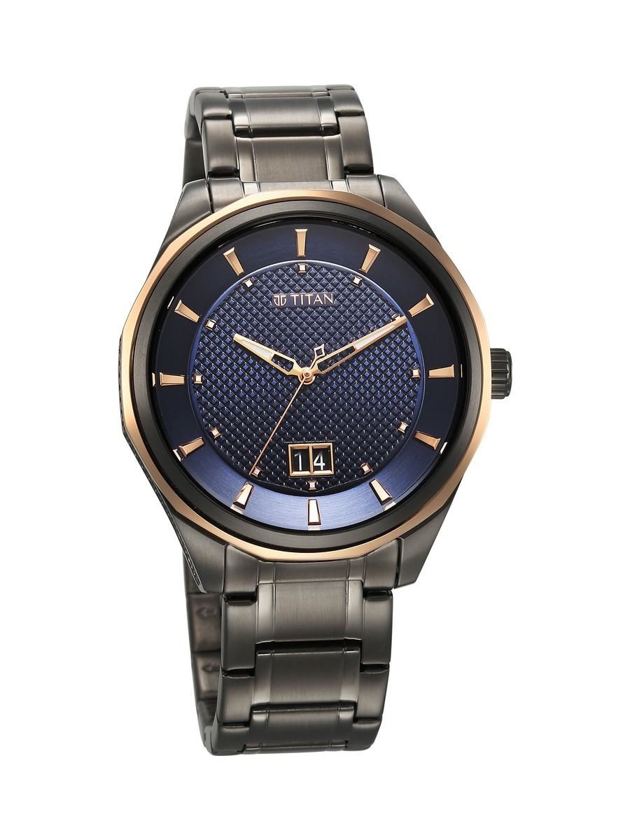 Men Regalia Opulent Analog Watch with Blue Dial and Stainless Steel Strap, Quartz Movement