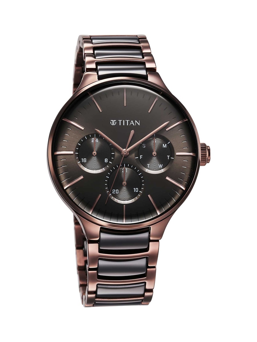 Ceramic Fusion Men Watch with Two-Tone Stainless Steel Ceramic Bracelet, 5 ATM Water Resistant