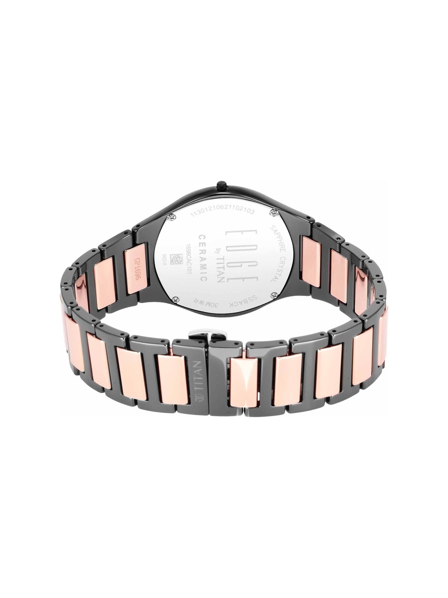 Men Edge Ceramic Black Dial Analog Watch