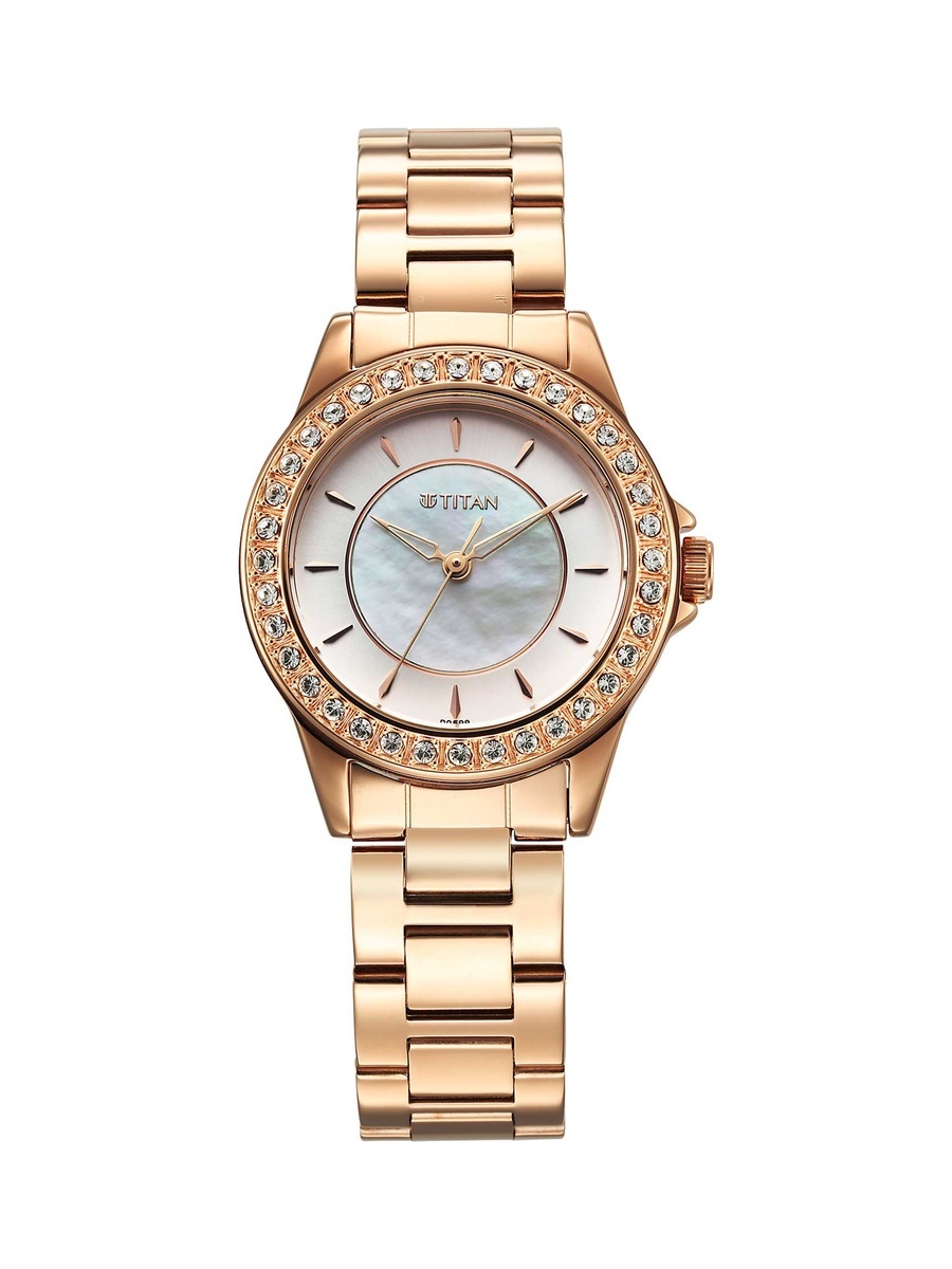 Women Raga Light Pink Dial Analog Watch with Stainless Steel Strap
