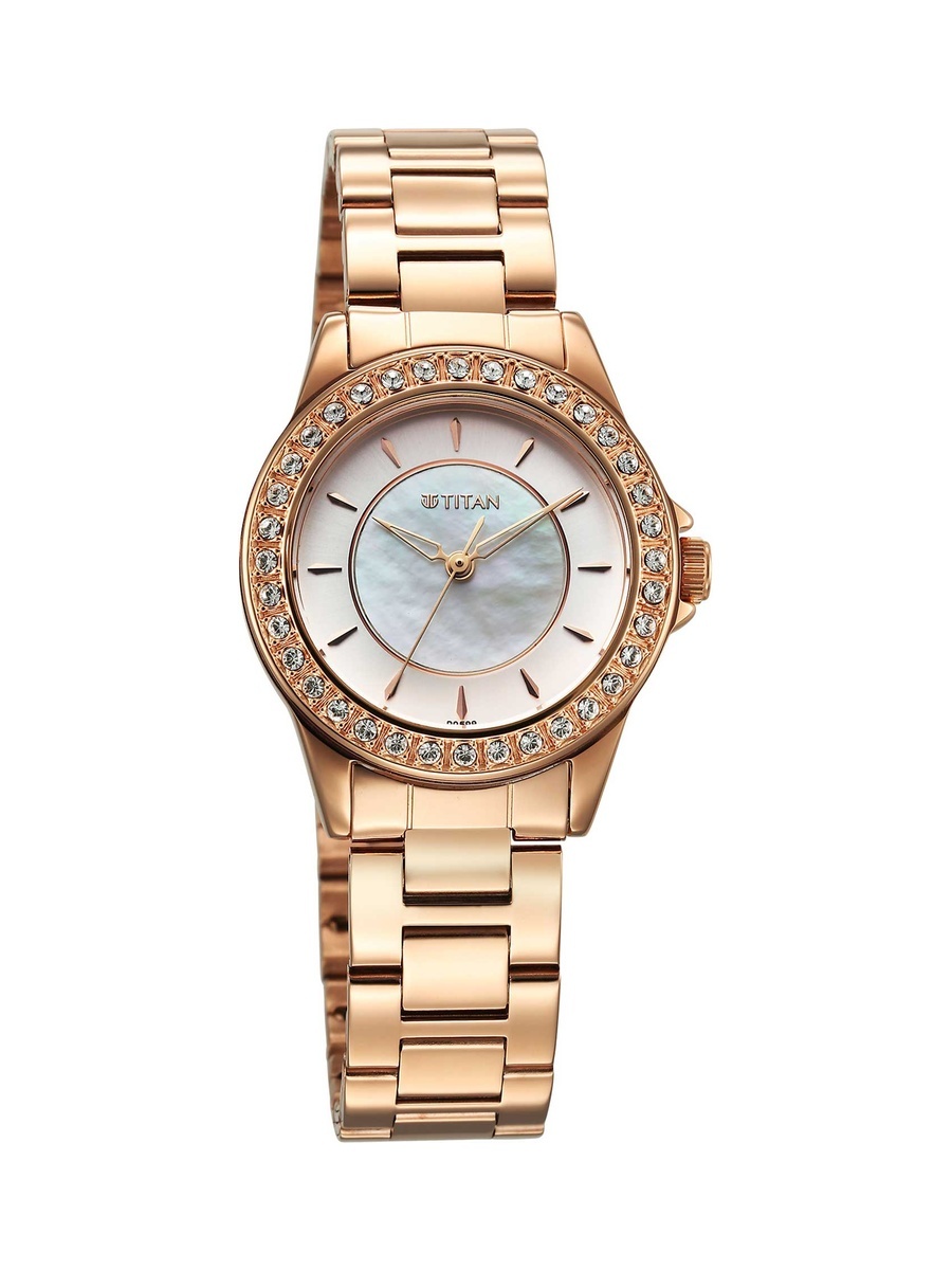 Women Raga Light Pink Dial Analog Watch with Stainless Steel Strap