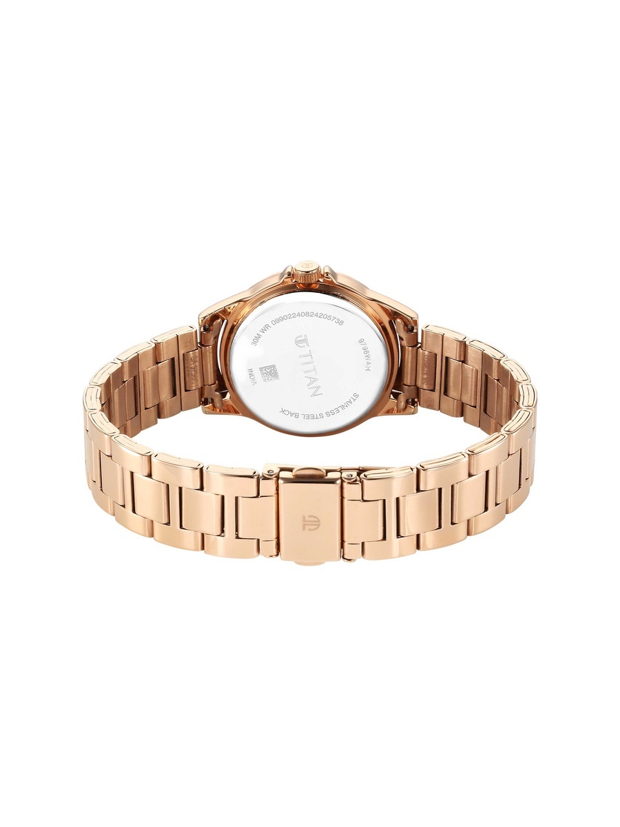 Women Raga Light Pink Dial Analog Watch with Stainless Steel Strap