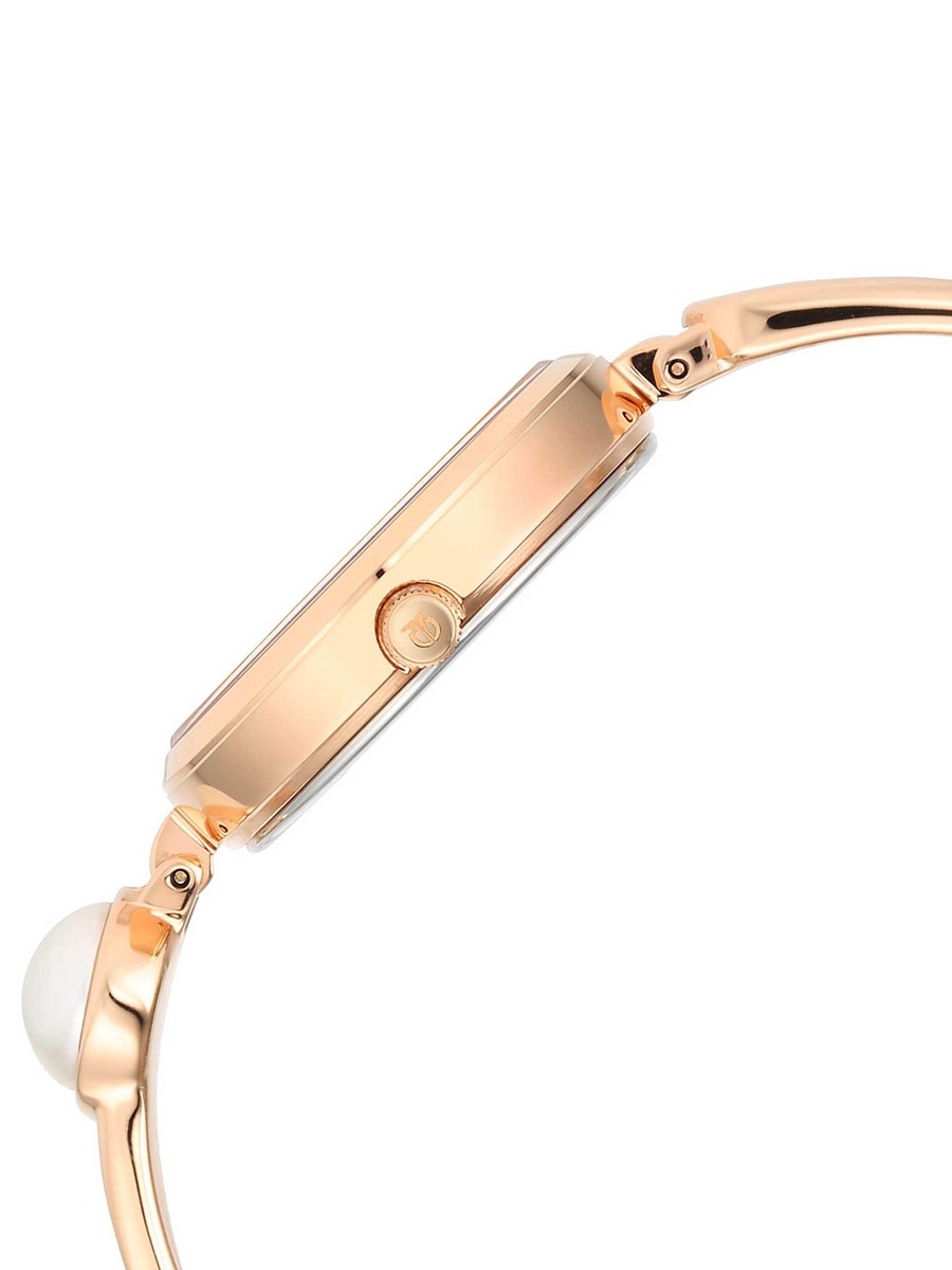 Women Raga Power Pearls Watch with Rose Gold Dial and Stainless Steel Metal Strap