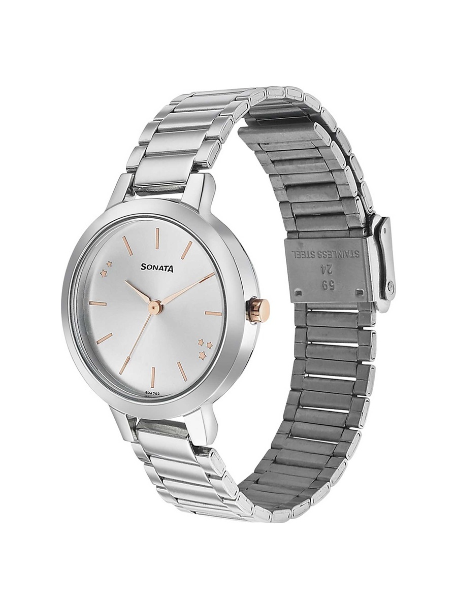 Women Silver Analog Watch