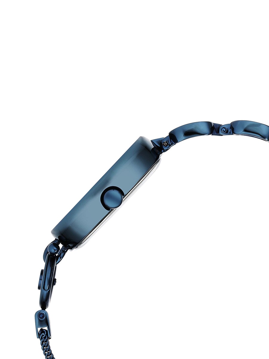 Women Luxury Analog Watch with Blue Dial and Metal Strap