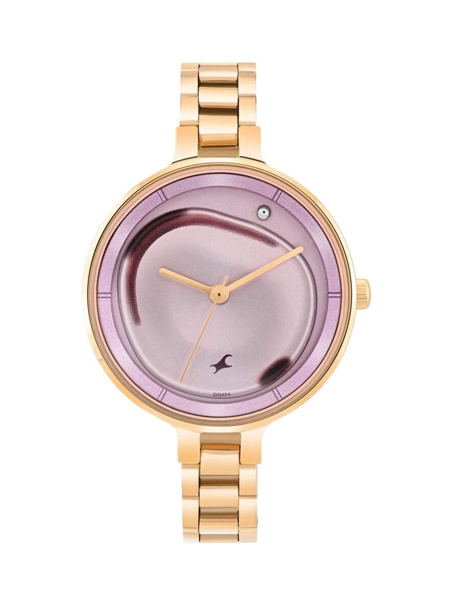 Women MetaWe Pink Dial Watch with Stainless Steel Strap, 3 ATM Water-Resistant