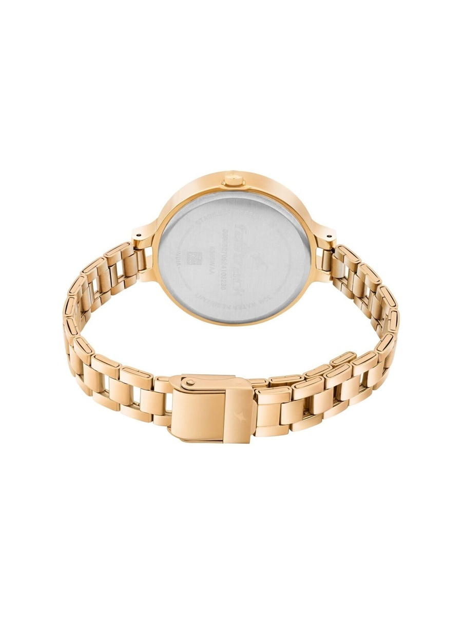Women MetaWe Pink Dial Watch with Stainless Steel Strap, 3 ATM Water-Resistant