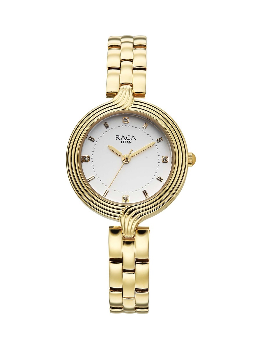 Women Raga Showstopper Quartz Women with White Dial and Metal Strap