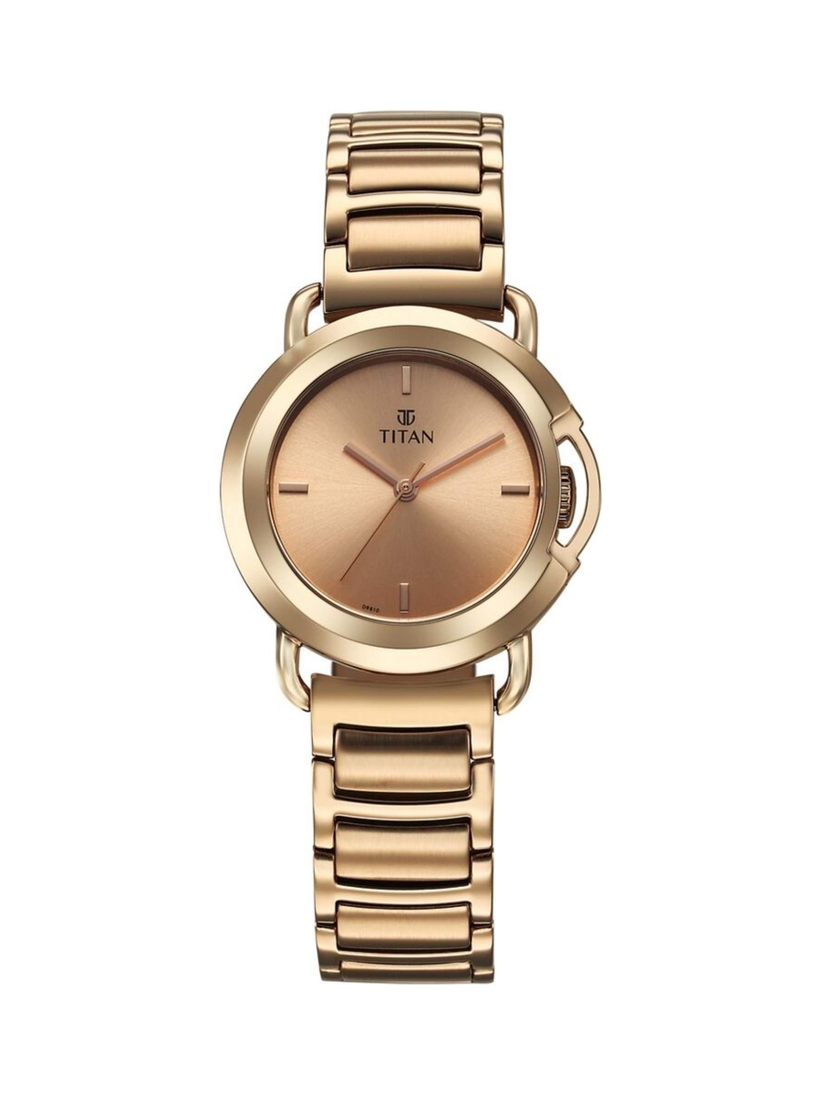 Women Workmode Watch with Rose Gold Dial and Stainless Steel Strap, Quartz Movement