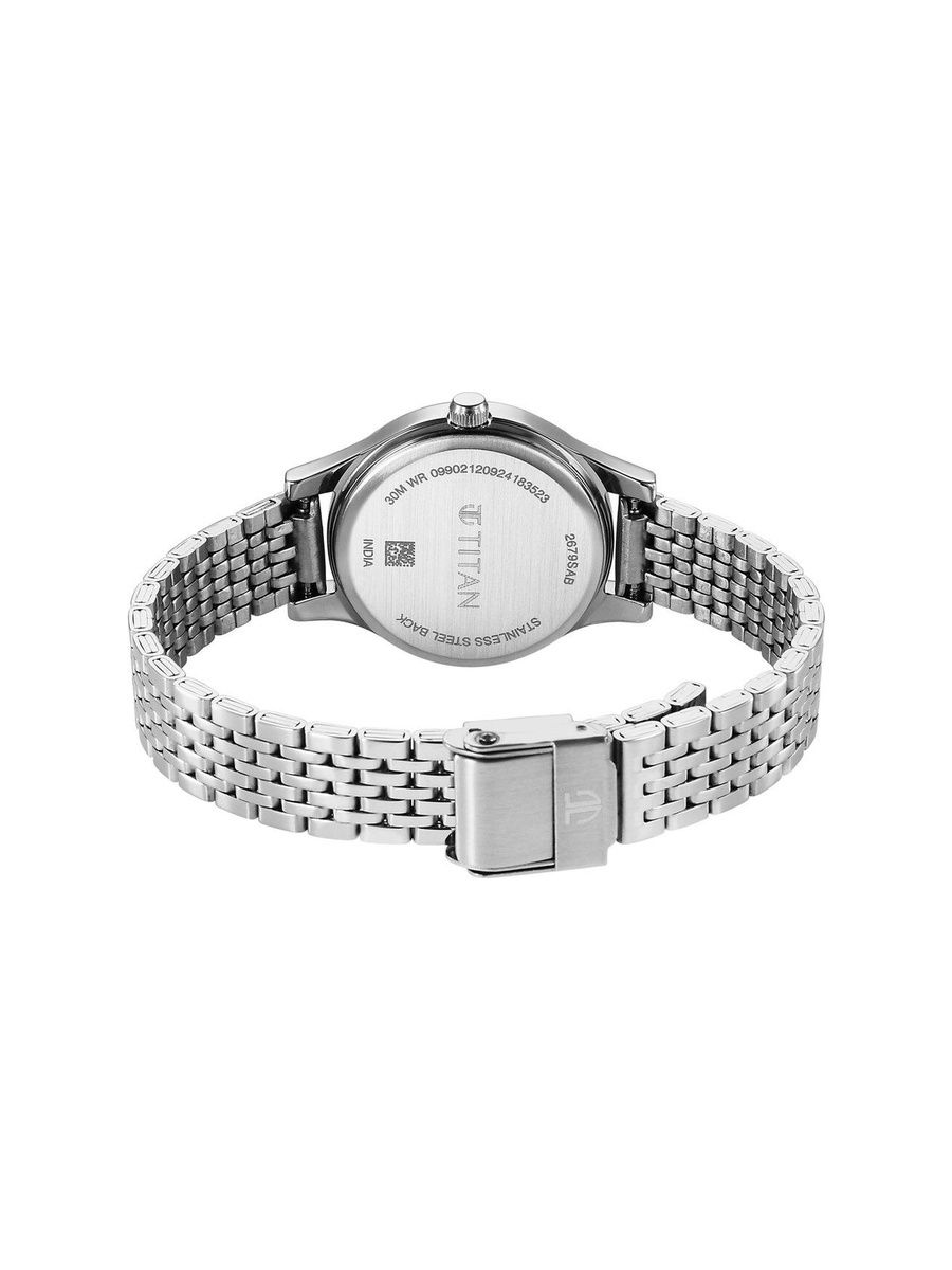Women Karishma Radiance Watch with Black Dial and Stainless Steel Strap, Quartz