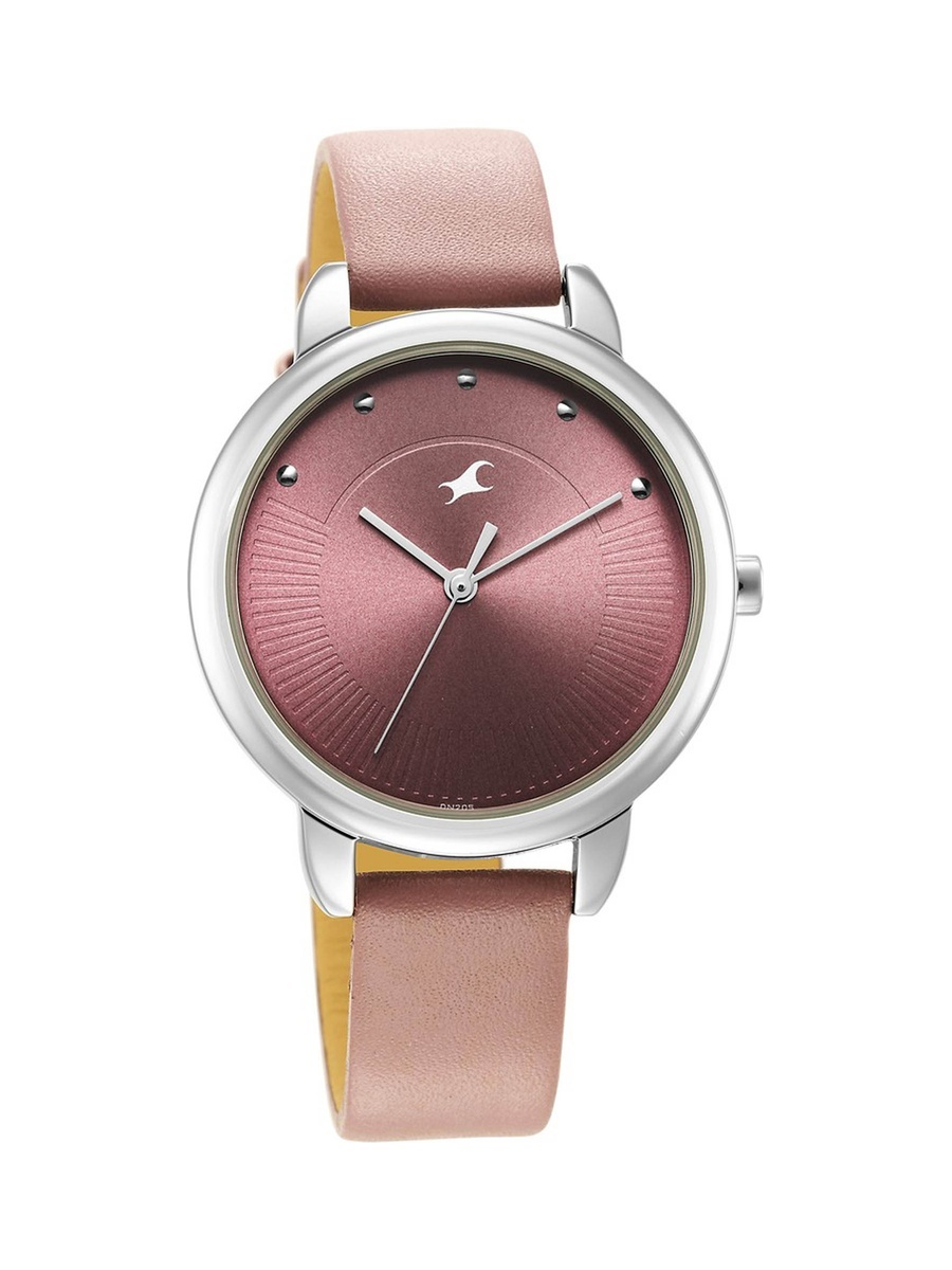 Stunners 5.0 Women Purple Dial Watch with Leather Strap, 3 ATM Water-Resistant