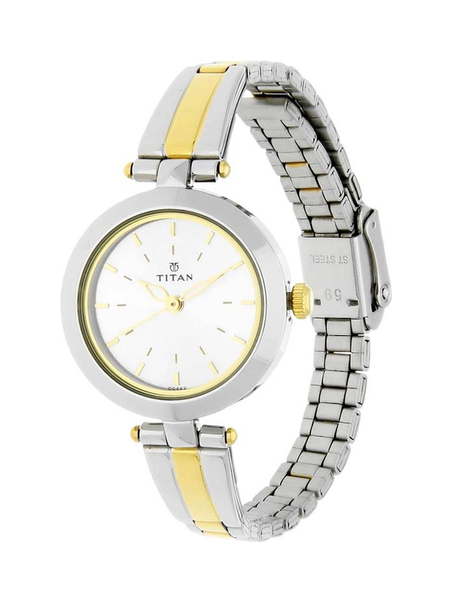 Women Karishma Radiance Watch with Silver Dial, Two-Tone Stainless Steel Strap