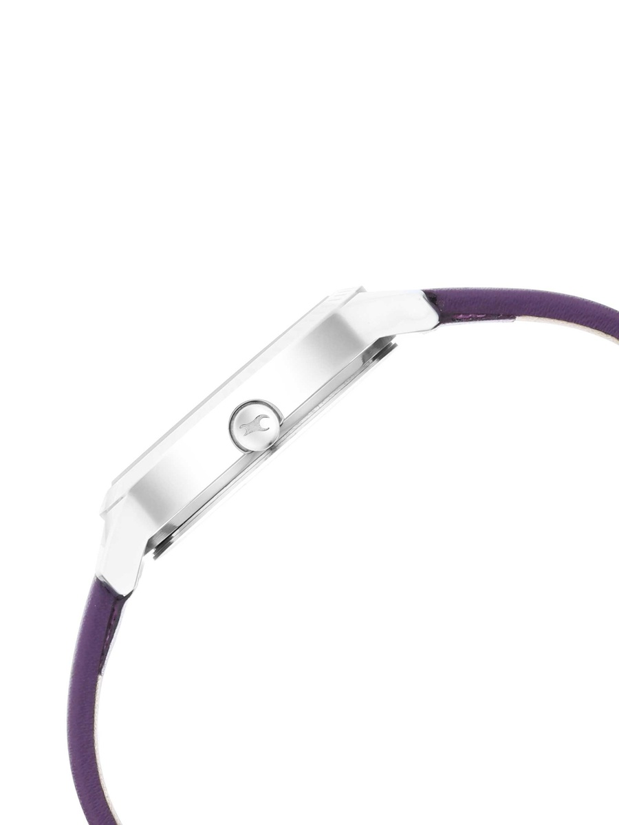 Stunners 3.0 Women Purple Dial Watch with Leather Strap, 3 ATM Water-Resistant