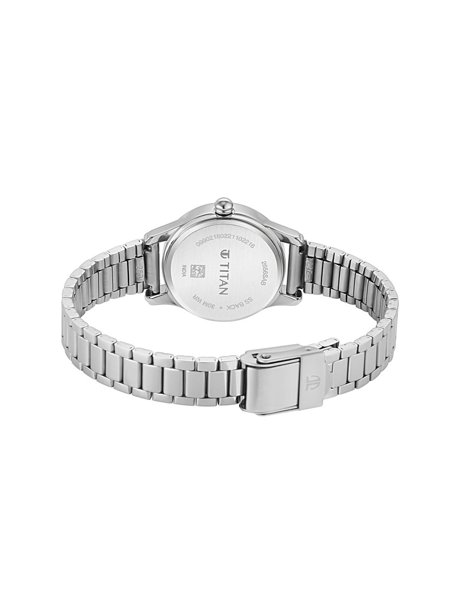 Women Karishma Lagan Watch with Black Dial and Stainless Steel Strap, Quartz Movement