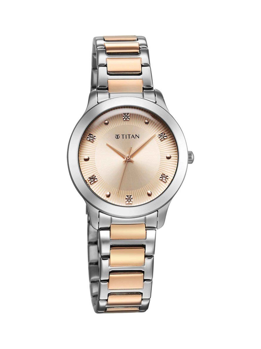 Women Horizon Watch with Rose Gold Dial with Two-Tone Metal Strap