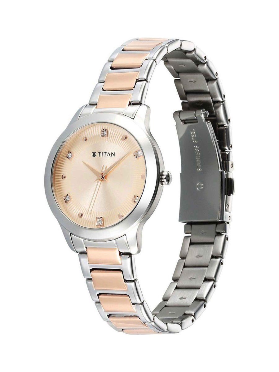 Women Horizon Watch with Rose Gold Dial with Two-Tone Metal Strap
