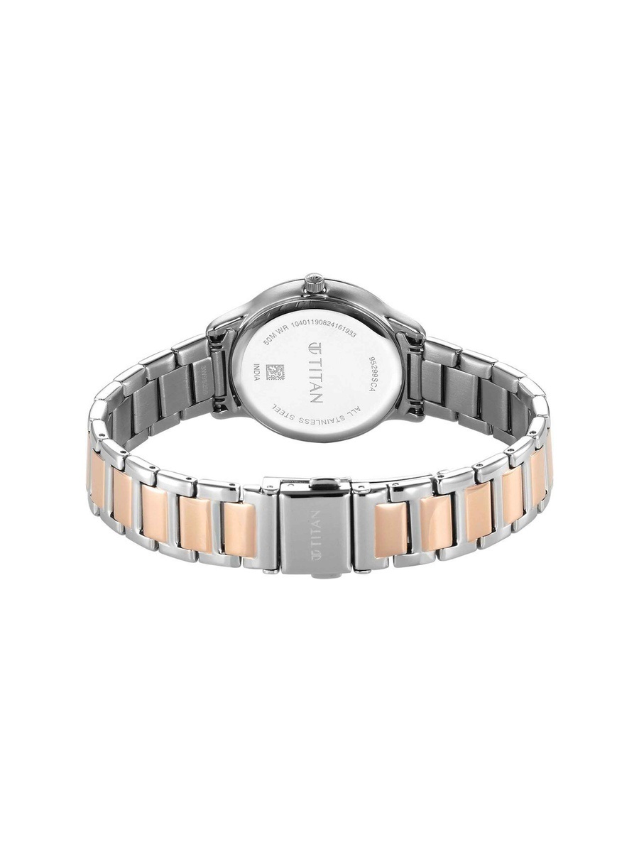 Women Horizon Watch with Rose Gold Dial with Two-Tone Metal Strap