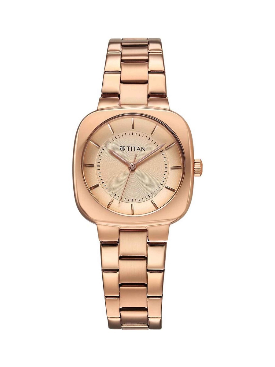 Women Horizon Analog Watch with Rose Gold Dial and Stainless Steel Strap