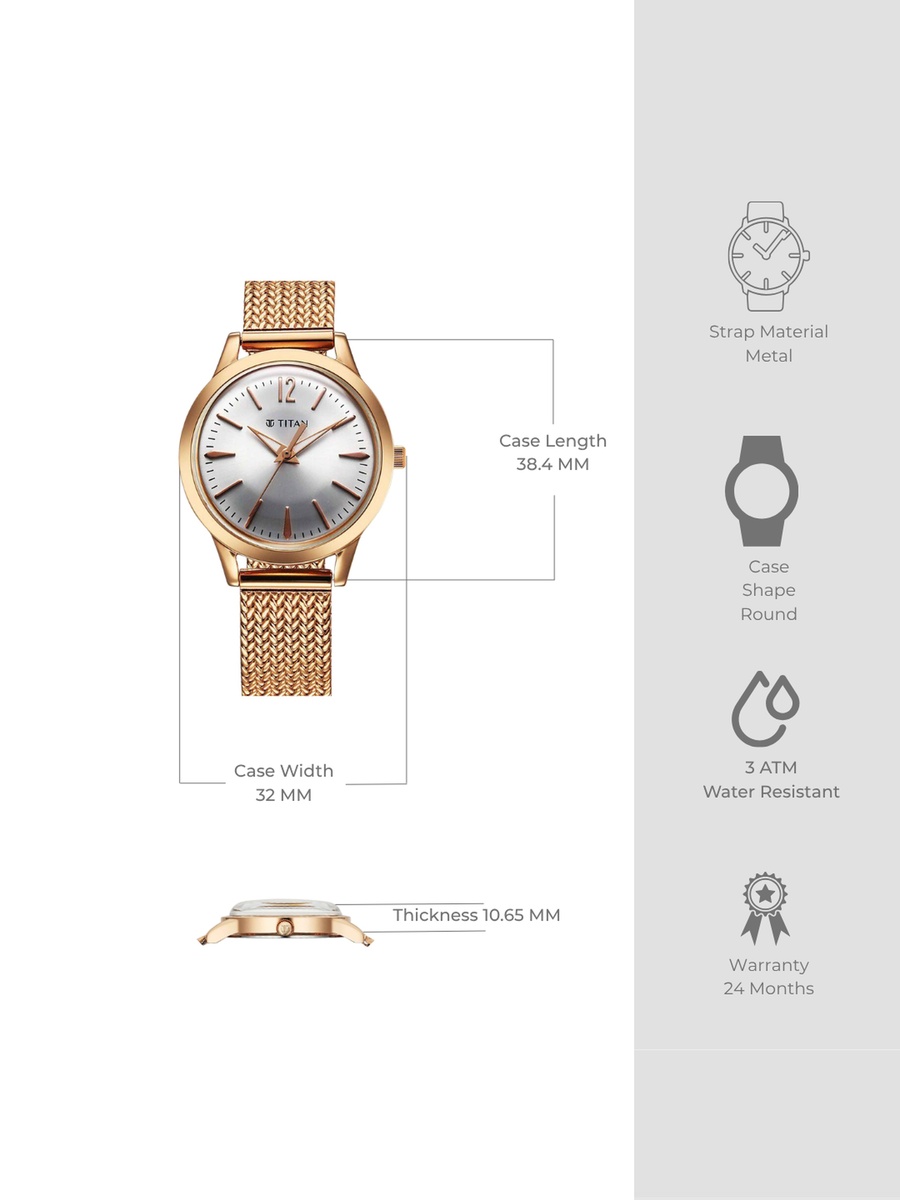 Women Timeless Urban Watch with Silver Dial and Stainless Steel Strap, Quartz