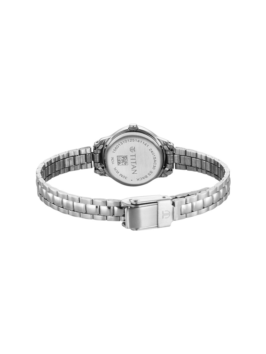 Women Karishma Watch with Champagne Dial and Stainless Steel Strap, Quartz