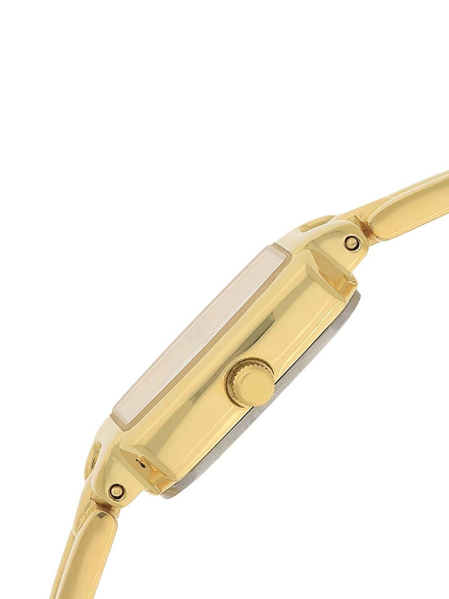 Women Champagne Dial Watch with Stainless Steel Strap, Quartz Movement