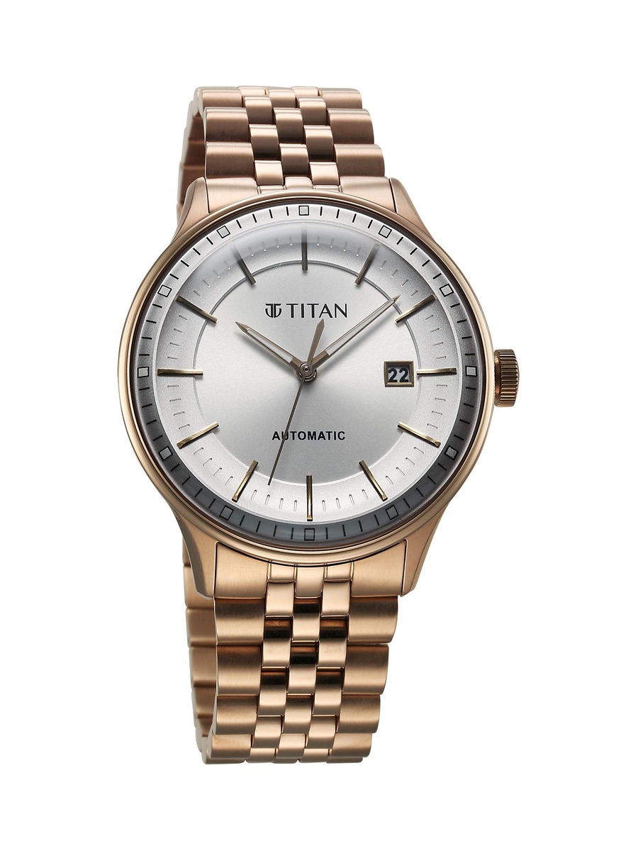 Women Automatic Silver Dial Watch with Stainless Steel Strap