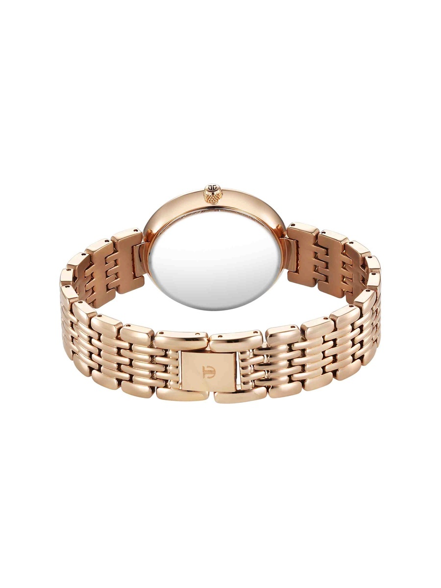 Women Eternal Pink Round Dial Watch with Stainless Steel Strap