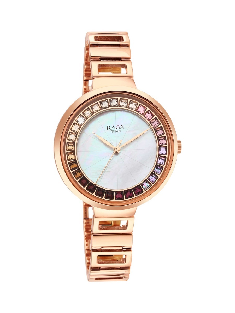 Women Love All Watch with Mother Of Pearl Dial and Brass Strap