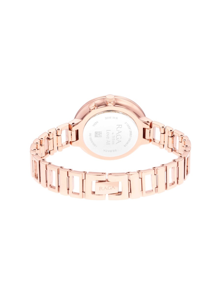 Women Love All Watch with Mother Of Pearl Dial and Brass Strap