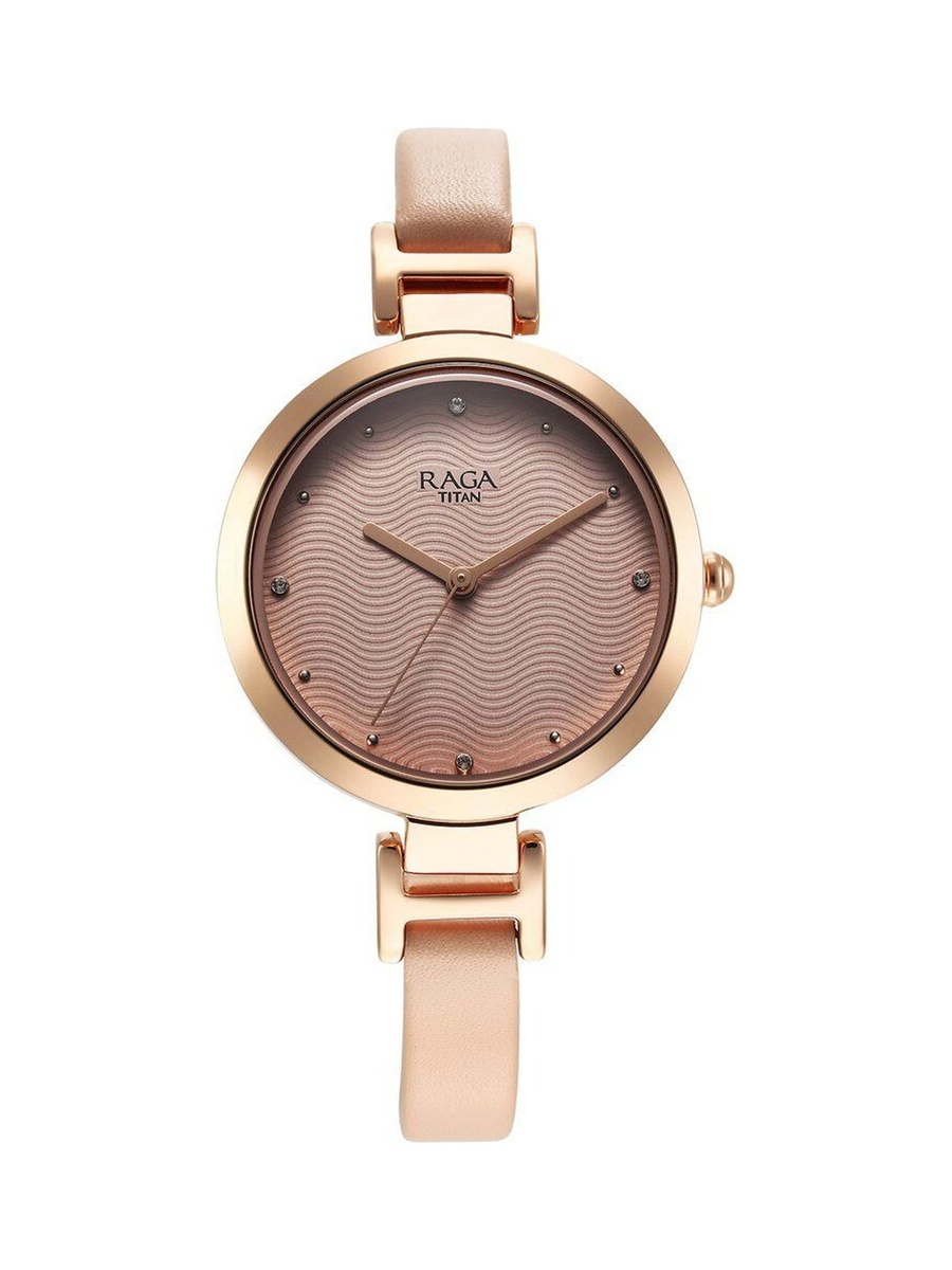 Women Raga Memoirs Watch with Pink Dial and Metal Strap, Quartz Movement