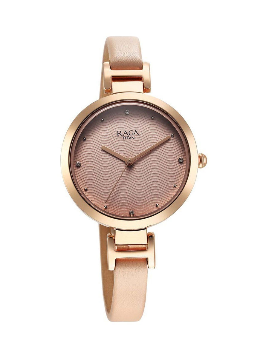 Women Raga Memoirs Watch with Pink Dial and Metal Strap, Quartz Movement