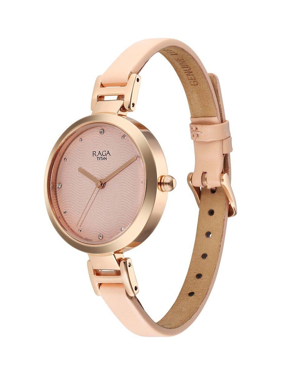 Women Raga Memoirs Watch with Pink Dial and Metal Strap, Quartz Movement