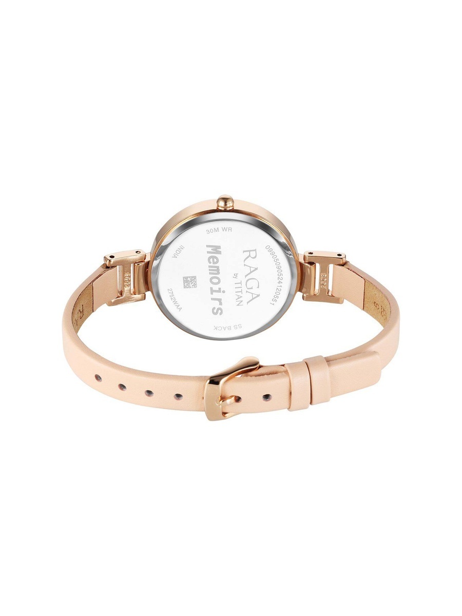 Women Raga Memoirs Watch with Pink Dial and Metal Strap, Quartz Movement
