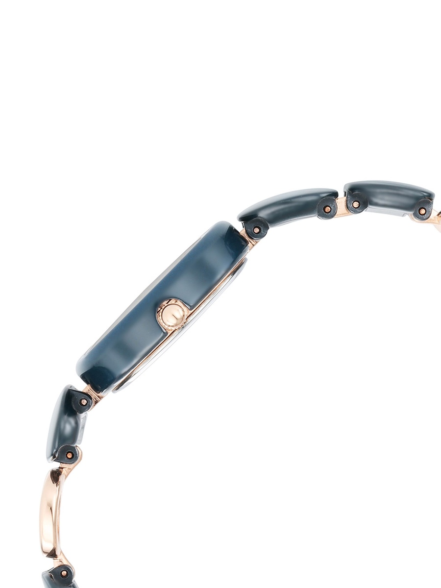Women Raga Ceramic Blue Dial Watch with Metal Strap