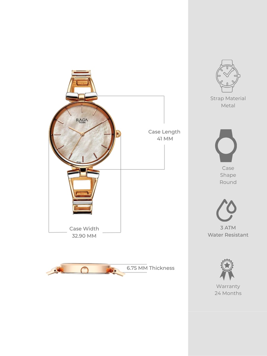 Women Raga Ascend Watch with Mother of Pearl Dial