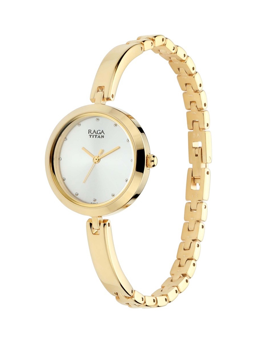 Women Raga Viva Watch with Silver Dial and Metal Strap, Quartz Movement