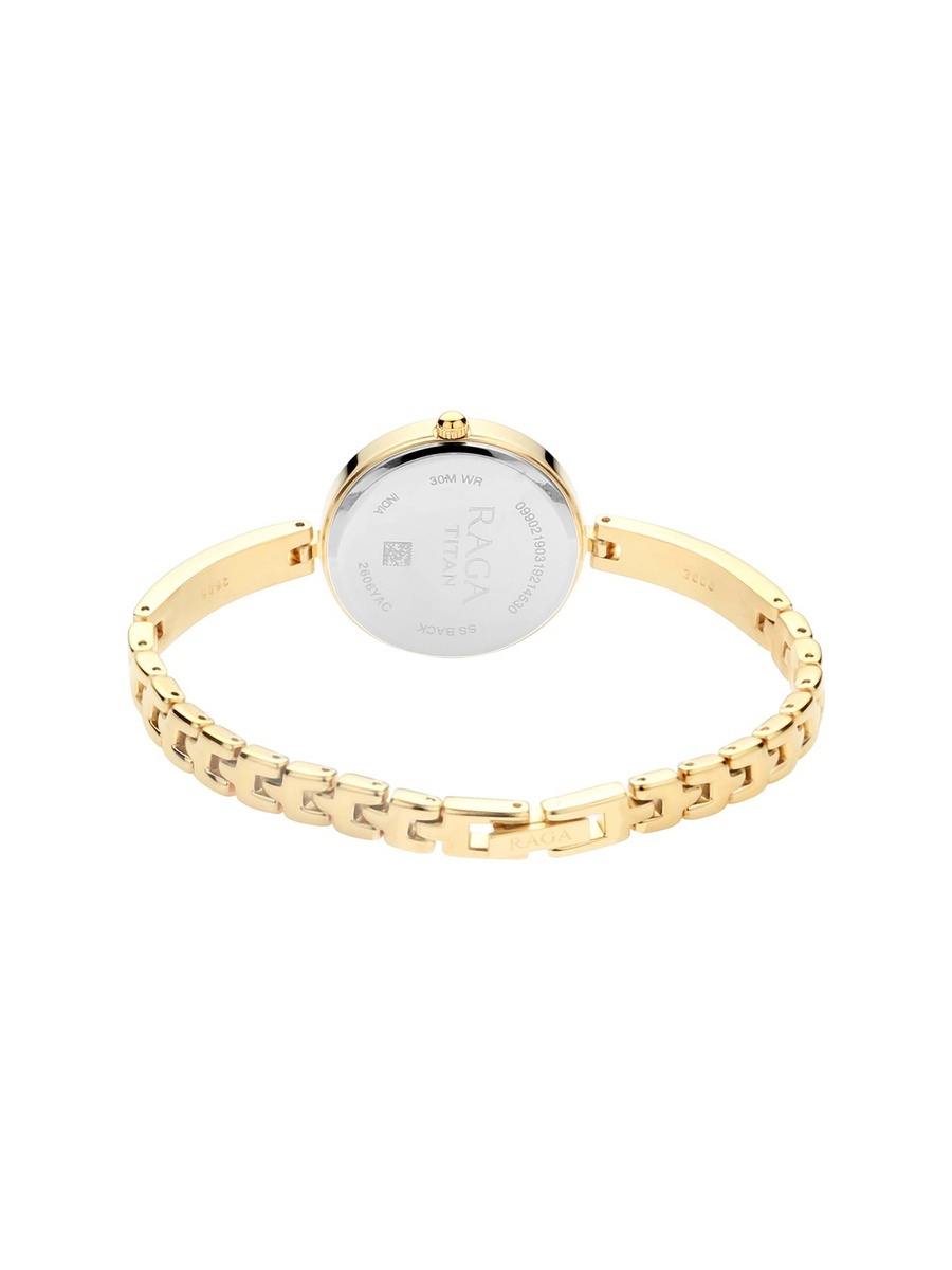 Women Raga Viva Watch with Silver Dial and Metal Strap, Quartz Movement