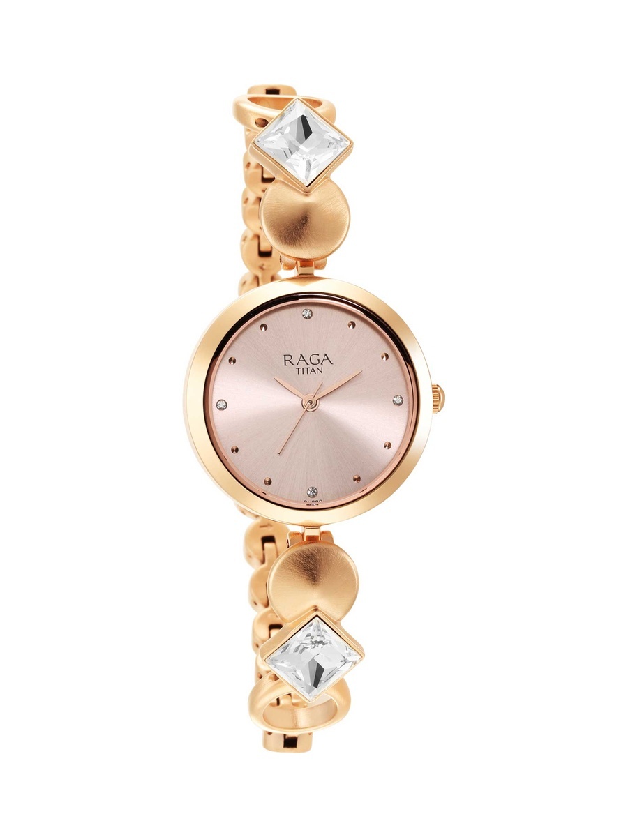 Raga Viva Women Watch 2606WM10 - Champagne Dial, Gold-Tone Stainless Steel Strap