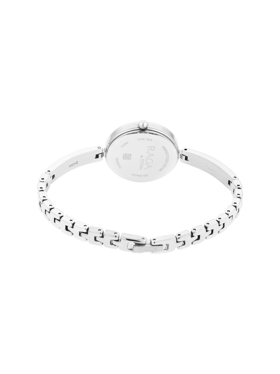 Women Raga Viva Watch with Silver Dial and Metal Strap, Quartz