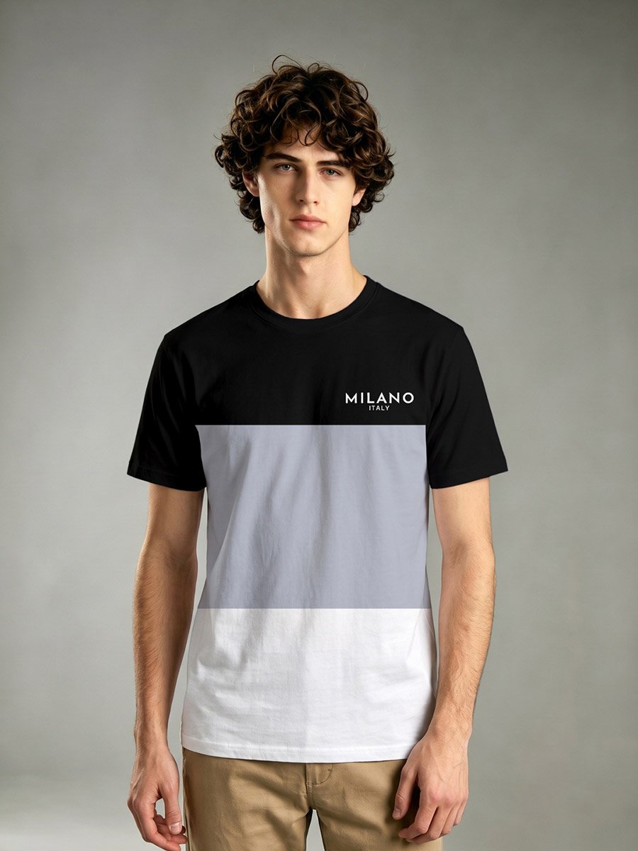 Men Color Block Graphic T-Shirt