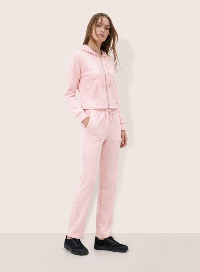 Solid Long Sleeves Sweatshirt and Flared Pants Co-Ord Set