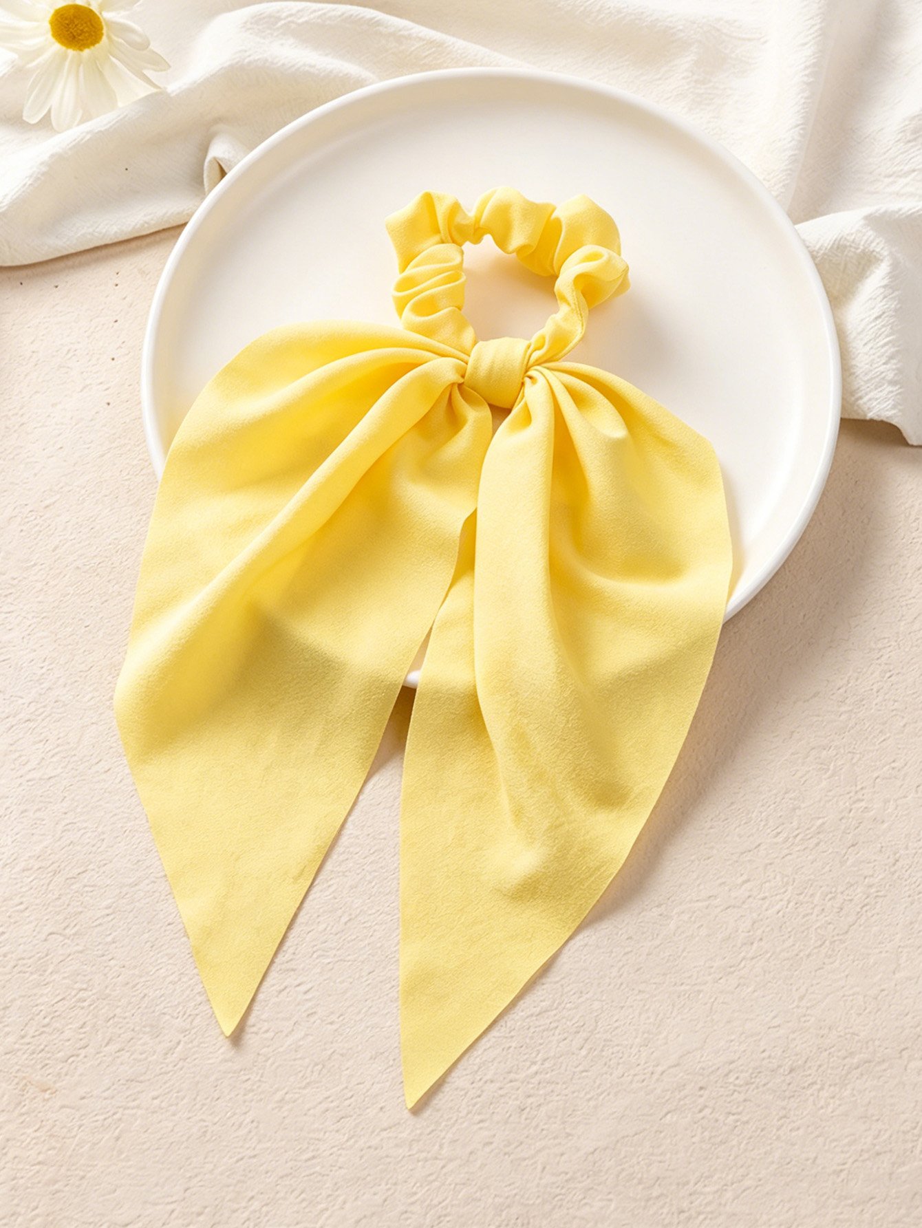 Solid Bow Hair Tie