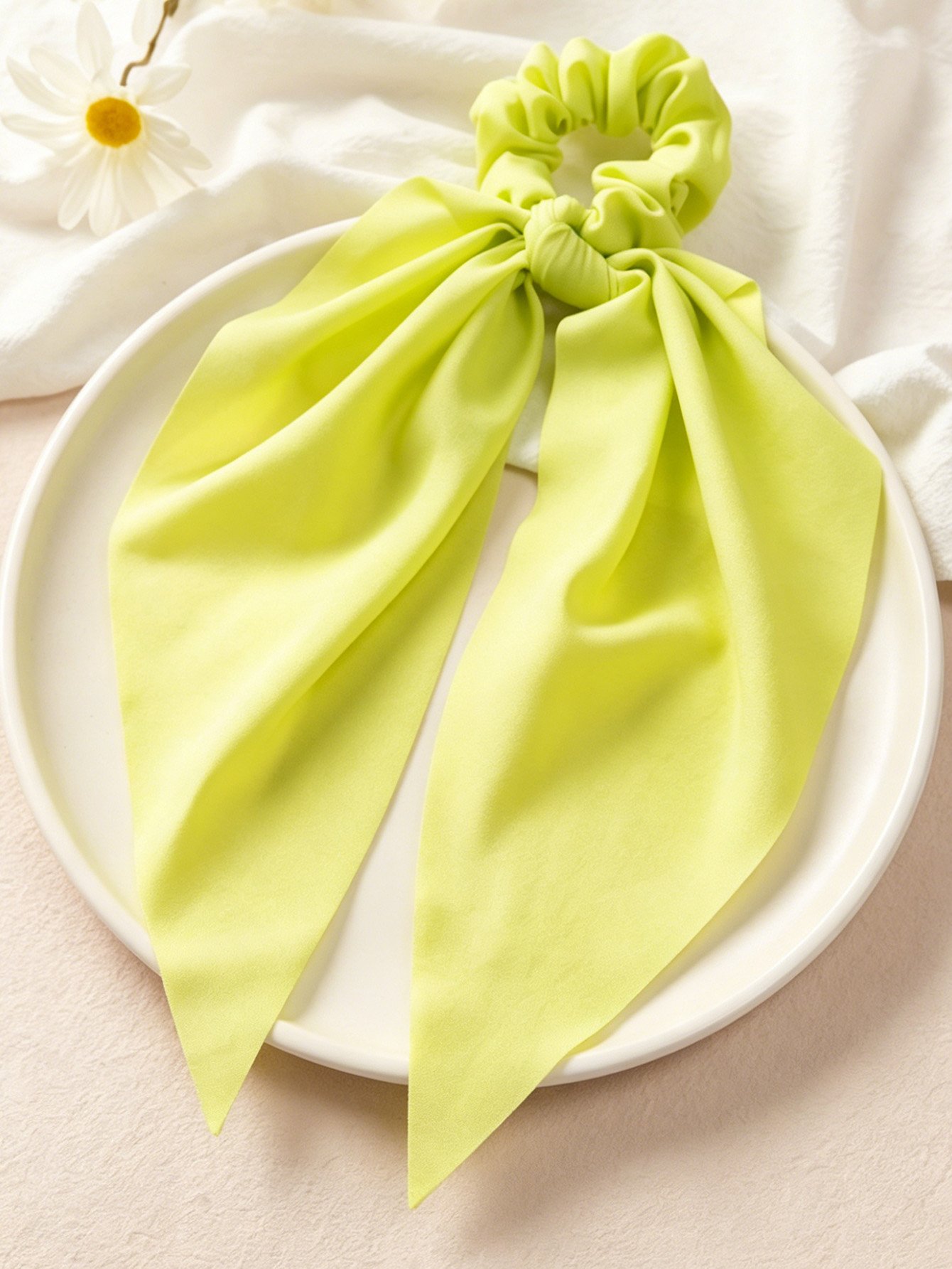 Solid Bow Hair Tie