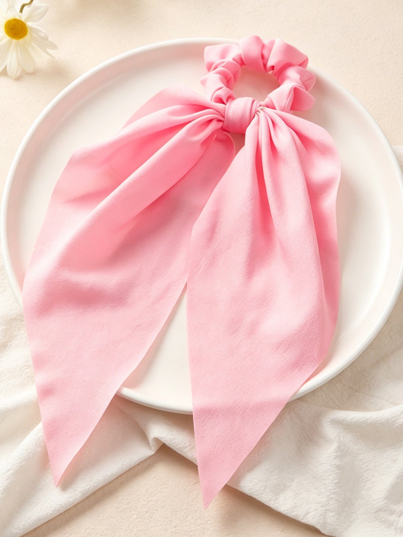 Solid Bow Hair Tie