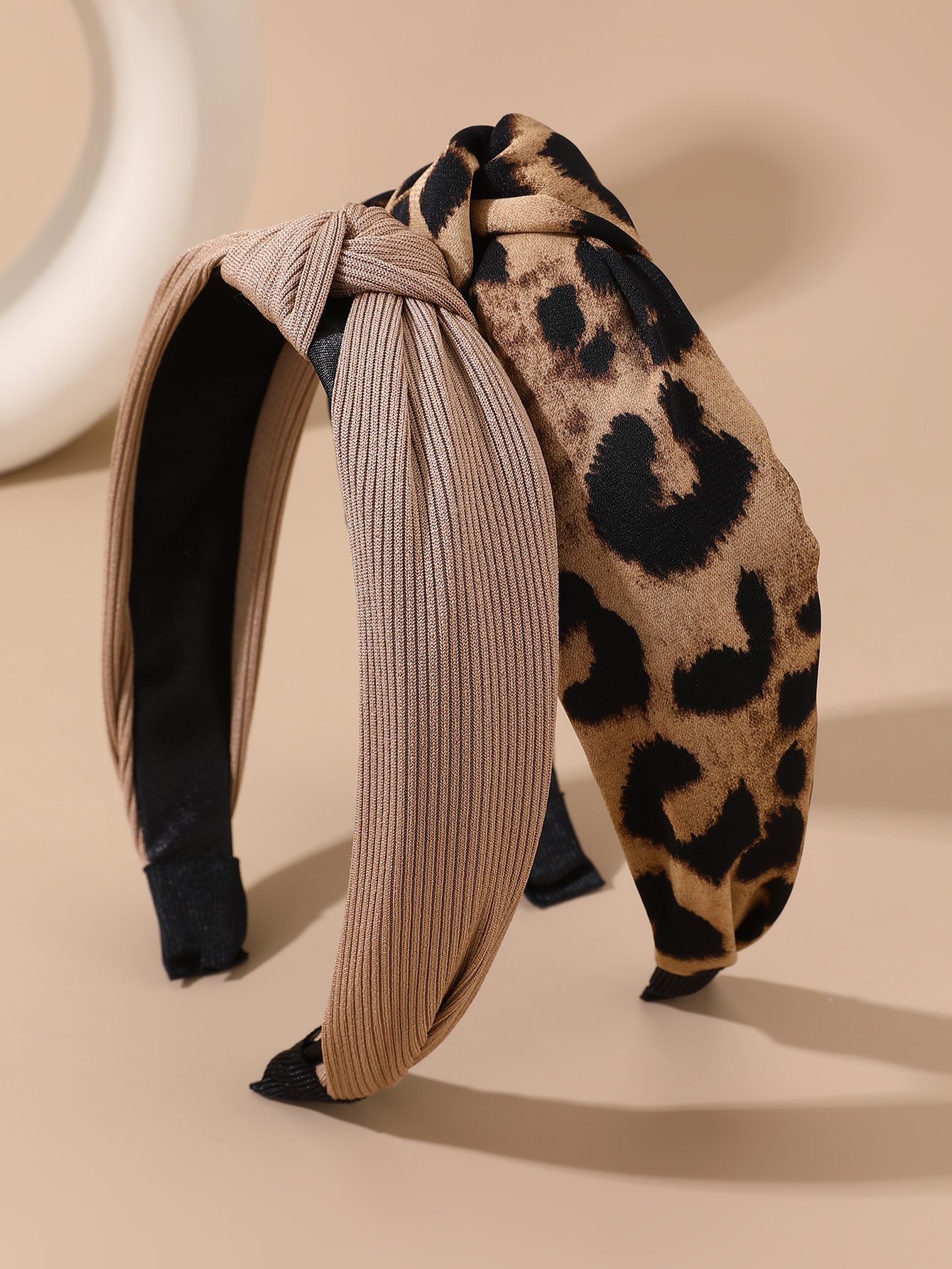 Set of 2 - Leopard Print Knot Headband